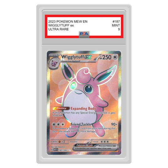 Pokemon - Scarlet & Violet - 151 - Wigglytuff ex - 187/165 (PSA 9 Graded Slab)