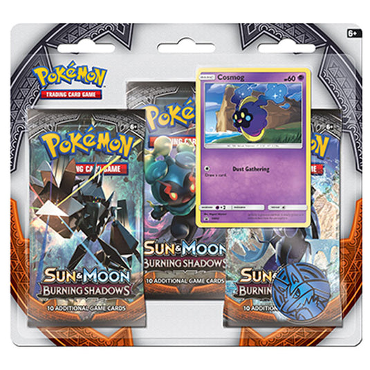 Pokemon - Sun & Moon - Burning Shadows - Cosmog 3 Pack Blister