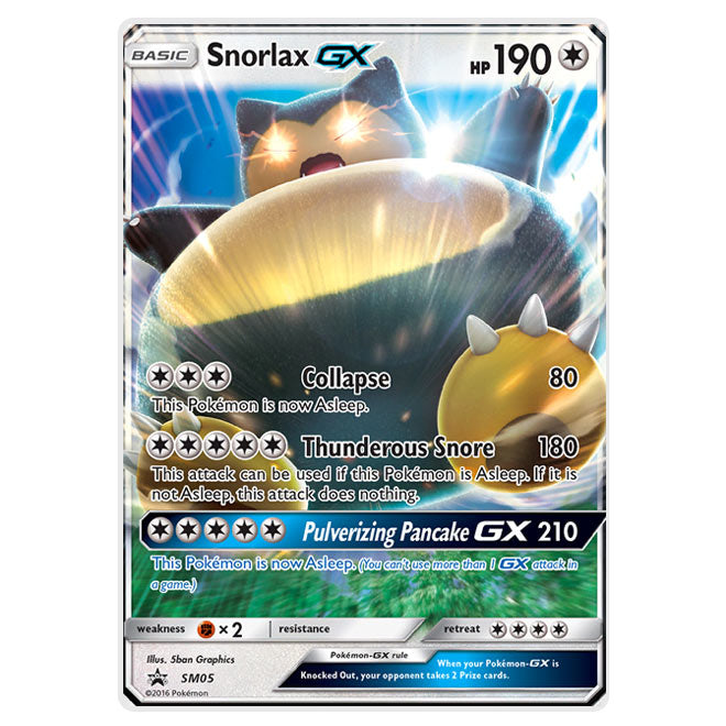 Pokemon - Sun & Moon - SM Black Star Promos - Snorlax GX - SM05 Pokemon - Sun & Moon - SM Black Star Promos - Snorlax GX - SM05