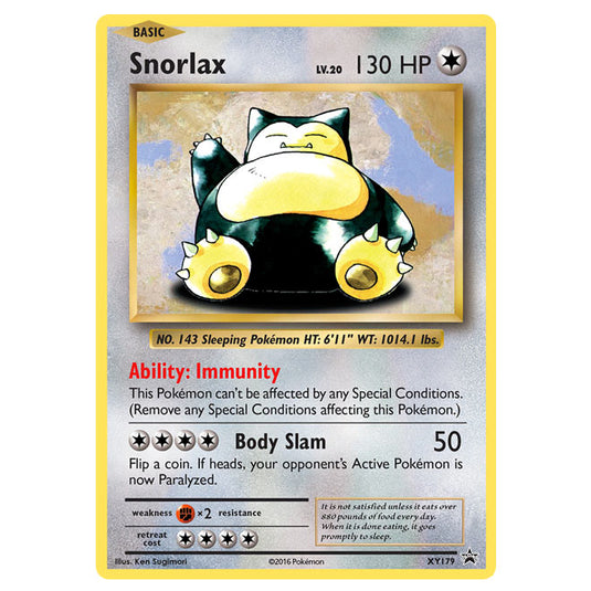 Pokemon - XY - XY Black Star Promos - Snorlax - XY179