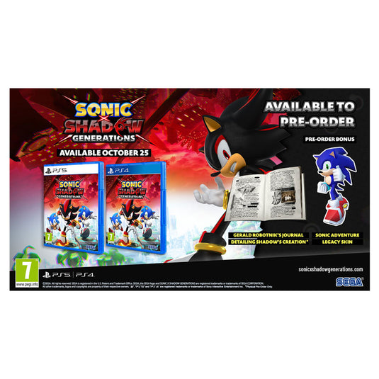 Sonic X Shadow Generations Pre-order Bonus