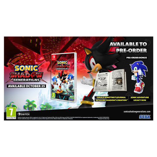 Sonic X Shadow Generations Pre-order Bonus