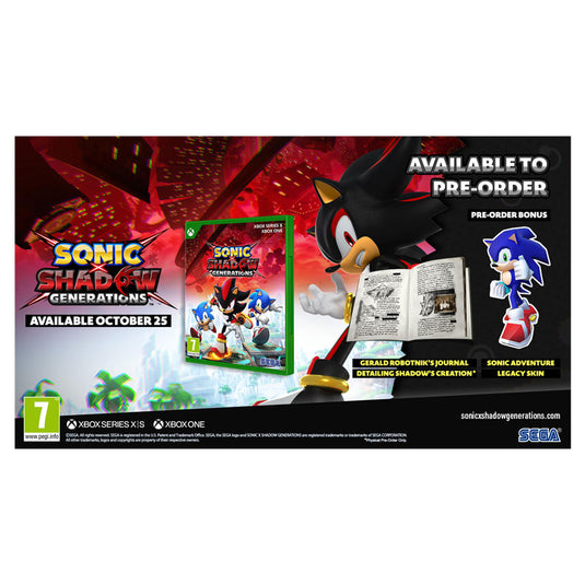 Sonic X Shadow Generations Pre-order Bonus