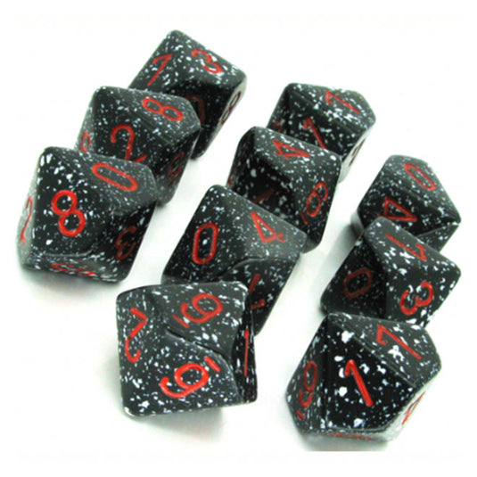 Chessex - Speckled Polyhedral D10 10-Dice Blocks - Space