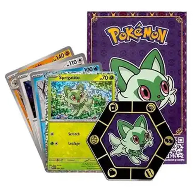 Pokemon - McDonald's Collection 2023 - Booster Pack (Sprigatito Purple Pokemon - McDonald's Collection 2023 - Booster Pack (Sprigatito Purple
