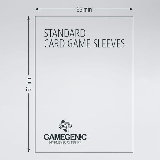 Gamegenic - PRIME Standard Card Game Sleeves 66 x 91 mm - Clear (50 Sleeves)