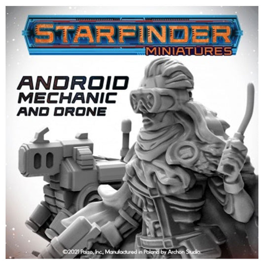 Starfinder RPG - Android Mechanic (with Mechanic's Drone) miniature