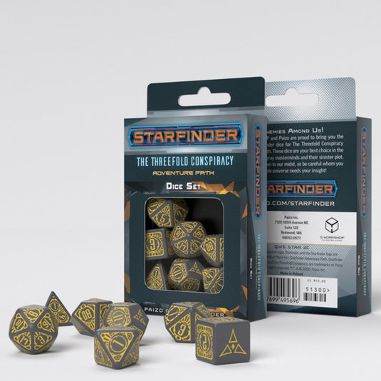 Starfinder Threefold Conspiracy Dice Set