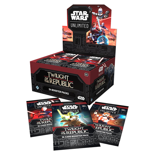 star wars unlimited twilight of the republic booster box contents