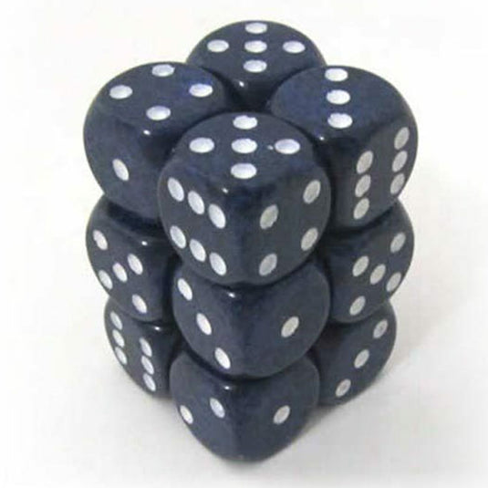 Chessex - Speckled - 16mm D6 W/Pips 12-Dice Blocks - Stealth