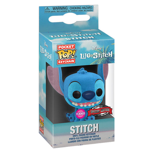 Funko POP! Keychain - Lilo & Stitch - Stitch (Flocked)