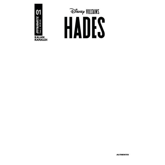 Disney Villains Hades - Issue 1 Cover F Blank Authentix