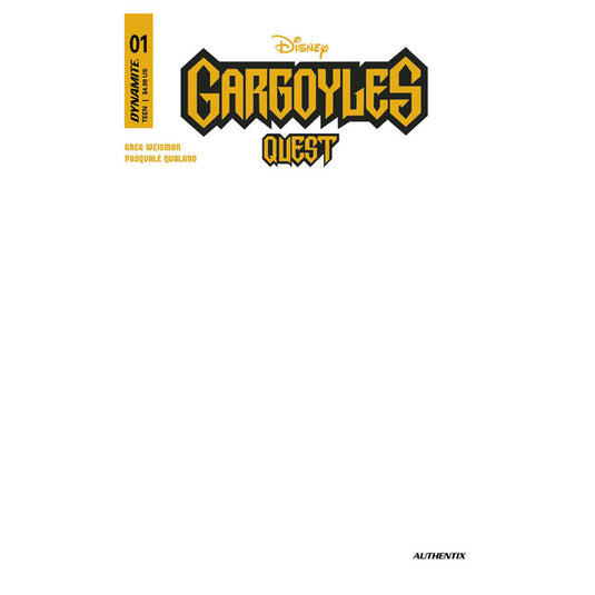 Gargoyles Quest - Issue 1 Cover E Blank Authentix