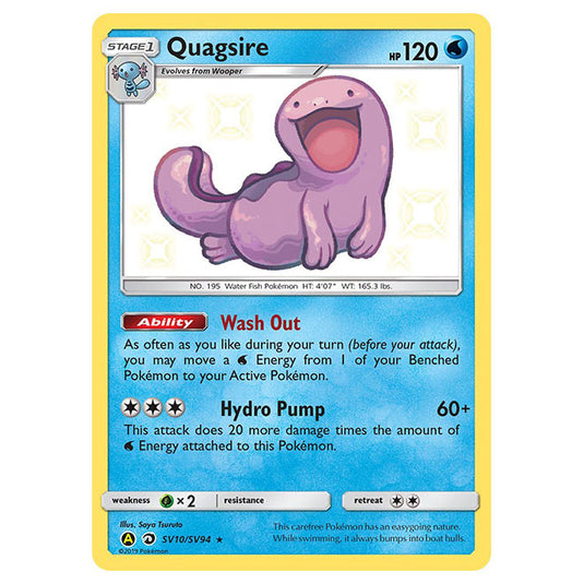 Pokemon - Sun & Moon - Hidden Fates - Quagsire (Shiny) - SV10/SV94