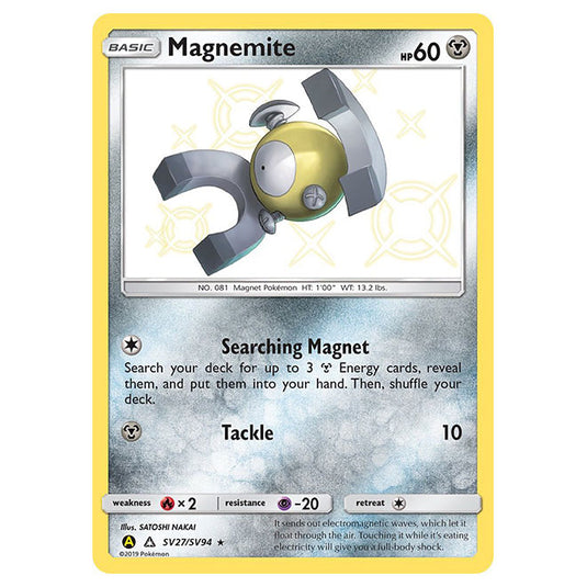 Pokemon - Sun & Moon - Hidden Fates - Magnemite (Shiny) - SV27/SV94