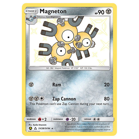 Pokemon - Sun & Moon - Hidden Fates - Magneton (Shiny) - SV28/SV94