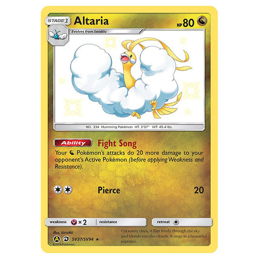 Pokemon - Sun & Moon - Hidden Fates - Altaria (Shiny) - SV37/SV94