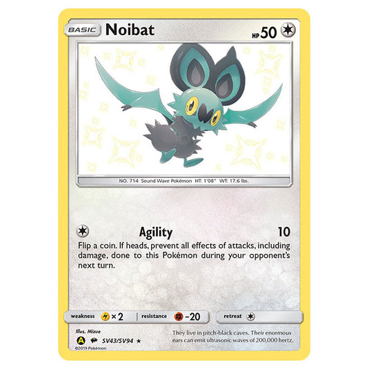 Pokemon - Sun & Moon - Hidden Fates - Noibat (Shiny) - SV43/SV94