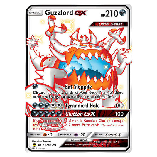 Pokemon - Sun & Moon - Hidden Fates - Guzzlord-GX (Shiny Full Art) - SV71/SV94