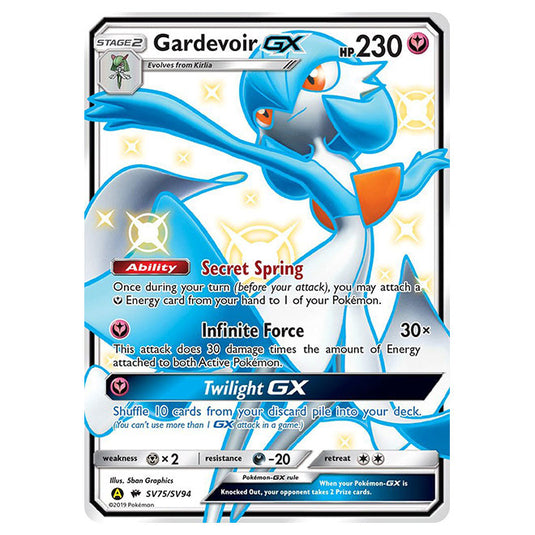 Pokemon - Sun & Moon - Hidden Fates - Gardevoir-GX (Shiny Full Art) - SV75/SV94