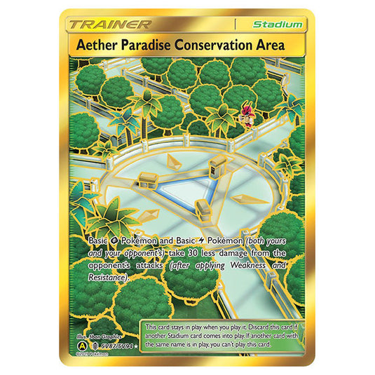 Pokemon - Sun & Moon - Hidden Fates - Aether Paradise Conservation Area (Full Art) - SV87/SV94