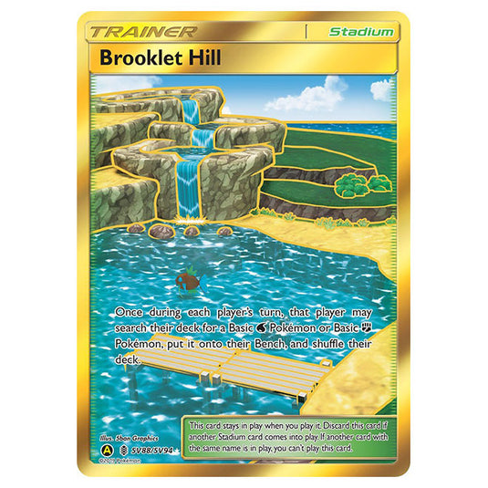 Pokemon - Sun & Moon - Hidden Fates - Brooklet Hill (Full Art) - SV88/SV94