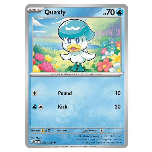 Pokemon - Scarlet & Violet - Base - Quaxly (Holo) - 052/198