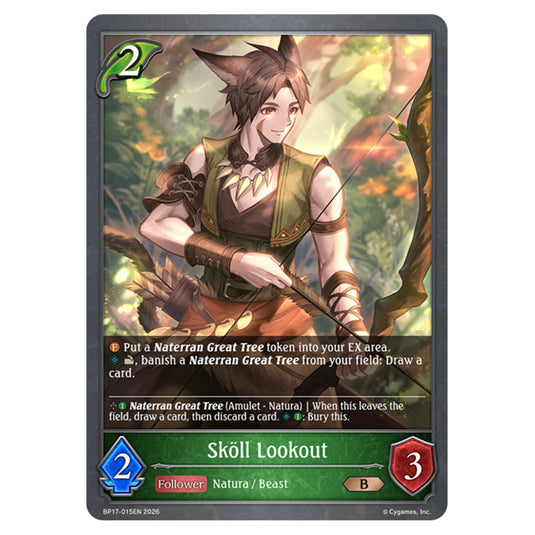 Sköll Lookout BP17-015EN card from the Shadowverse: Evolve set Convergent Destinies