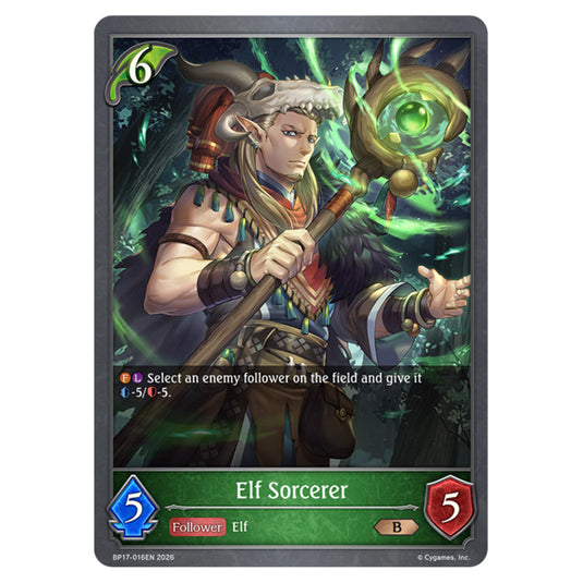Elf Sorcerer BP17-016EN card from the Shadowverse: Evolve set Convergent Destinies