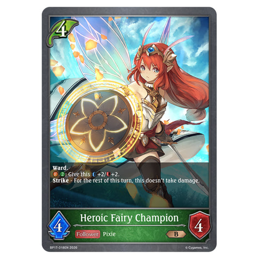 Heroic Fairy Champion BP17-018EN card from the Shadowverse: Evolve set Convergent Destinies