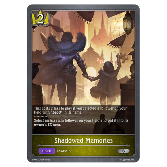 Shadowed Memories BP17-030EN card from the Shadowverse: Evolve set Convergent Destinies