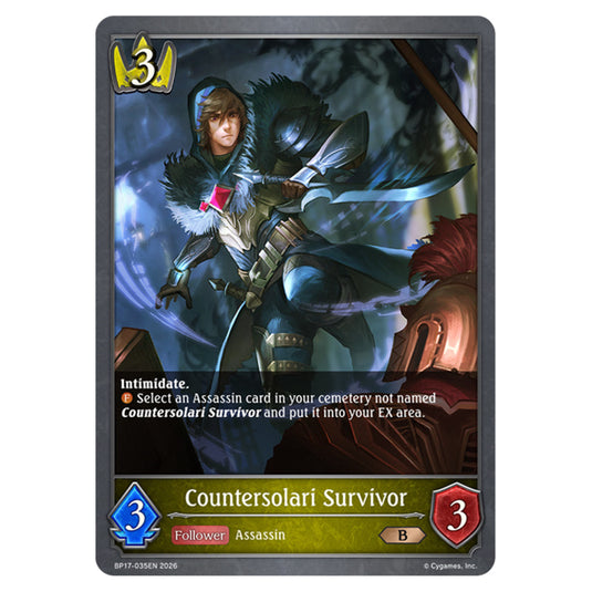 Countersolari Survivor BP17-035EN card from the Shadowverse: Evolve set Convergent Destinies