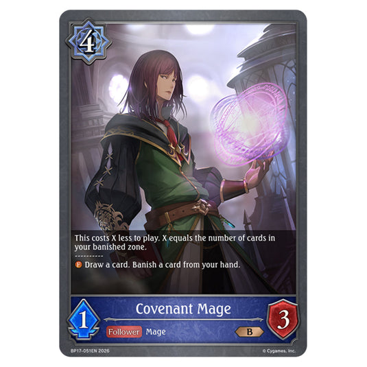 Covenant Mage BP17-051EN card from the Shadowverse: Evolve set Convergent Destinies