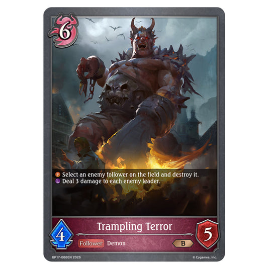 Trampling Terror BP17-088EN card from the Shadowverse: Evolve set Convergent Destinies