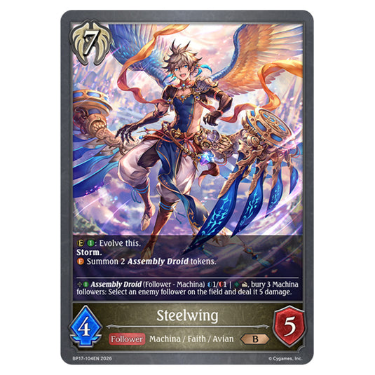 Steelwing BP17-104EN card from the Shadowverse: Evolve set Convergent Destinies
