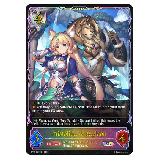 Mistolina & Bayleon BP17-SL06EN card from the Shadowverse: Evolve set Convergent Destinies