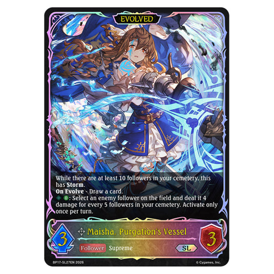 Maisha, Purgation's Vessel BP17-SL27EN card from the Shadowverse: Evolve set Convergent Destinies