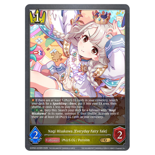 Nagi Hisakawa [Everyday Fairy Tale] ECP02-023EN card from the Shadowverse: Evolve set THE iDOLM@STER Cinderella Girls