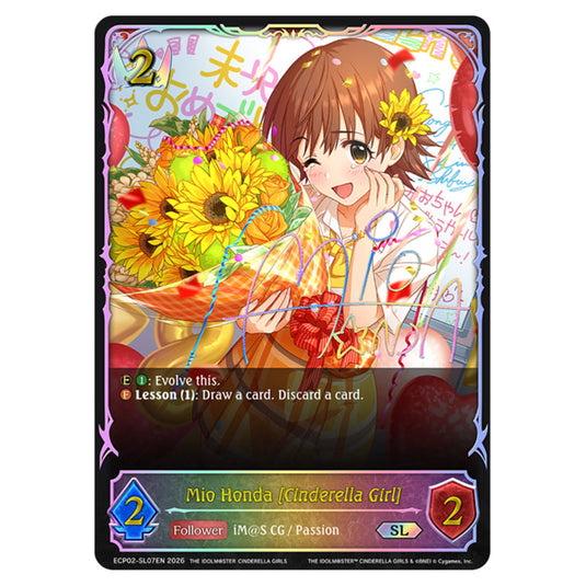 Mio Honda [Cinderella Girl] ECP02-SL07EN card from the Shadowverse: Evolve set THE iDOLM@STER Cinderella Girls