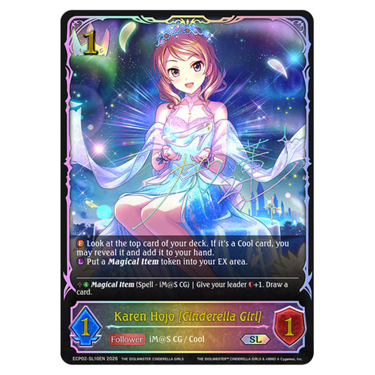 Karen Hojo [Cinderella Girl] ECP02-SL10EN card from the Shadowverse: Evolve set THE iDOLM@STER Cinderella Girls