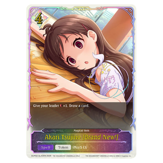 Akari Tsujino [Brand New!] ECP02-SL42EN card from the Shadowverse: Evolve set THE iDOLM@STER Cinderella Girls