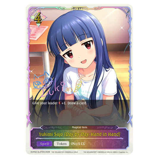 Yukimi Sajo [Day by Day, Hand in Hand] ECP02-SL47EN card from the Shadowverse: Evolve set THE iDOLM@STER Cinderella Girls