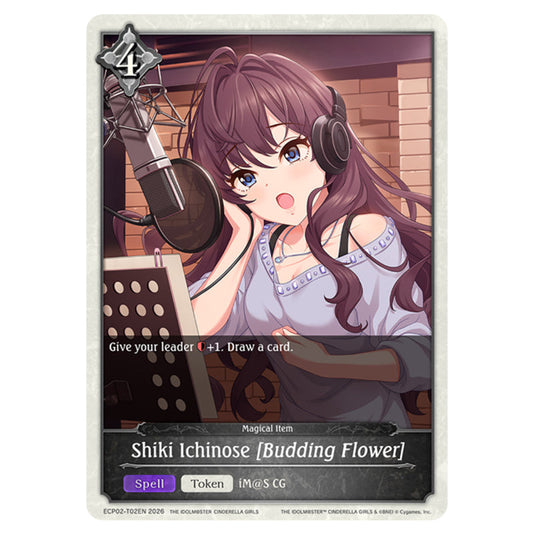 Shiki Ichinose [Budding Flower] ECP02-T02EN card from the Shadowverse: Evolve set THE iDOLM@STER Cinderella Girls