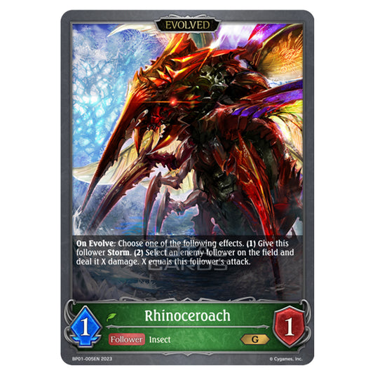 Shadowverse Evolve - BP01 - Advent of Genesis - Rhinoceroach (Evolved) - BP01-005