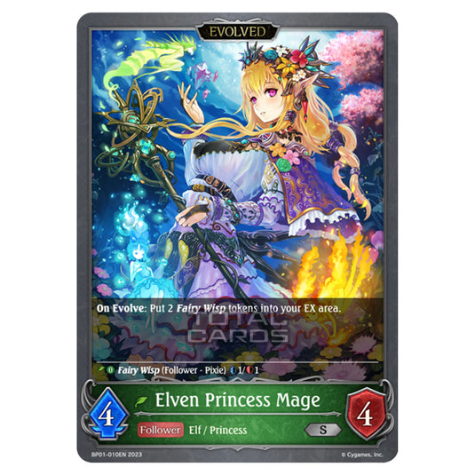 Shadowverse Evolve - BP01 - Advent of Genesis - Elven Princess Mage (Evolved) - BP01-010