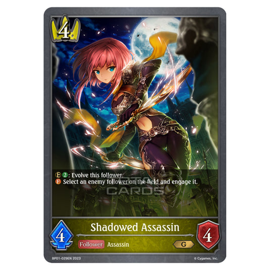 Shadowverse Evolve - BP01 - Advent of Genesis - Shadowed Assassin - BP01-029