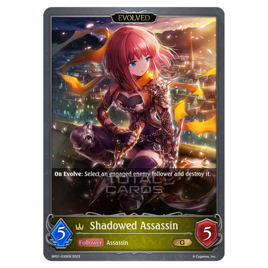 Shadowverse Evolve - BP01 - Advent of Genesis - Shadowed Assassin (Evolved) - BP01-030