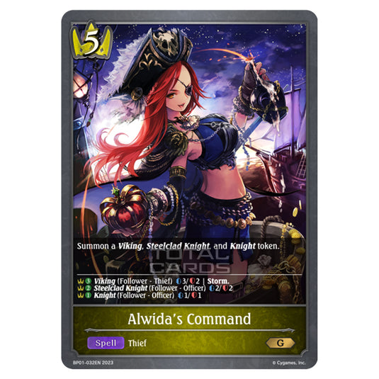 Shadowverse Evolve - BP01 - Advent of Genesis - Alwida's Command - BP01-032