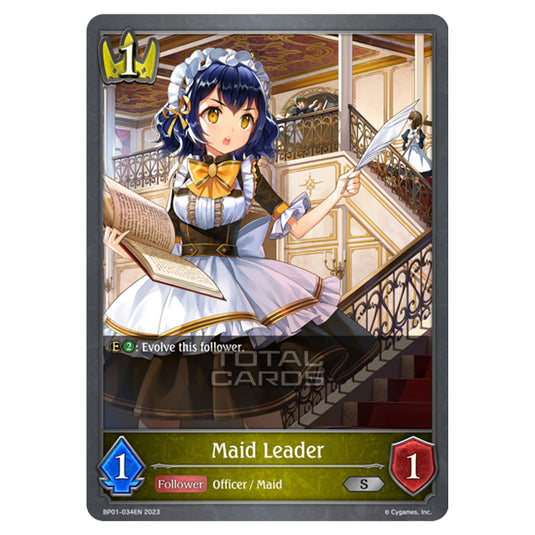 Shadowverse Evolve - BP01 - Advent of Genesis - Maid Leader - BP01-034