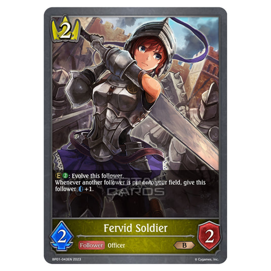 Shadowverse Evolve - BP01 - Advent of Genesis - Fervid Soldier - BP01-043